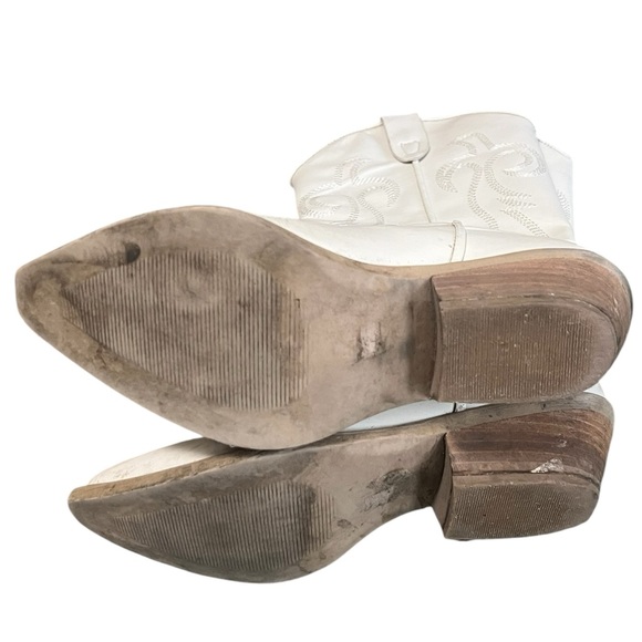 Steve Madden Windie white leather western boots Made in Mexico - Picture 9 of 10